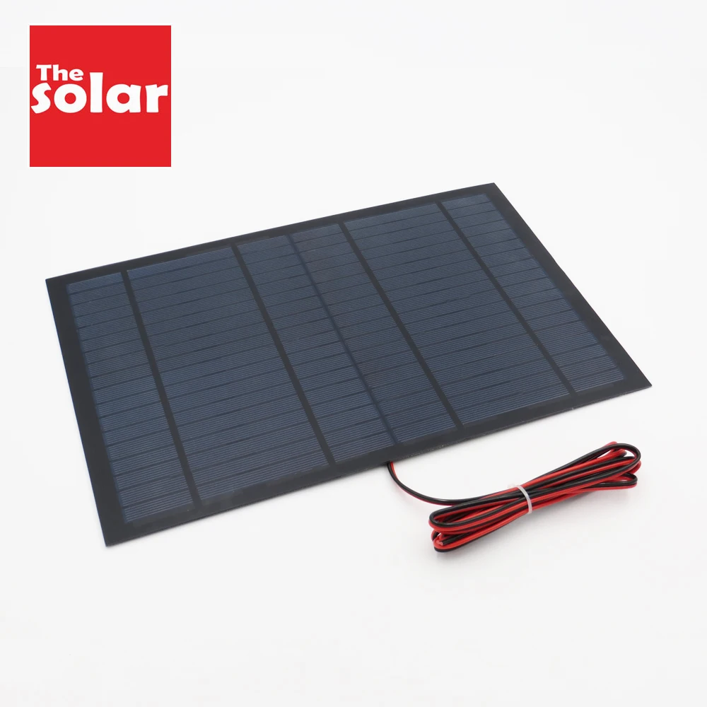 

18VDC 556mA 10Watt 10W Solar Panel Standard PET polycrystalline Silicon charge for 12V Battery Charge Module Mini Solar Cell