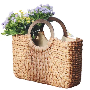 

Women Fashion Straw Handbag Tote Bag Shoulder Bag Shopping Beach Travel Cross-body Bag Satchel(primary color)