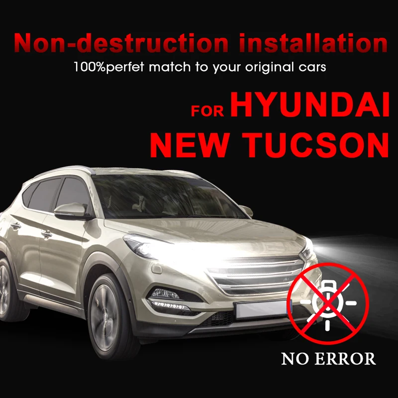 CARLitek для hyundai New Tucson H7 12000LM Светодиодная лампа для автомобильных фар со специальным разъемом 6000K Мини Размер Автомобильные фары 12 В