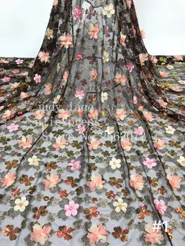 

Mixed color embroidery flower sequins three-dimensional applique high-grade cloth used in the wedding dress fashion stage RFJ#