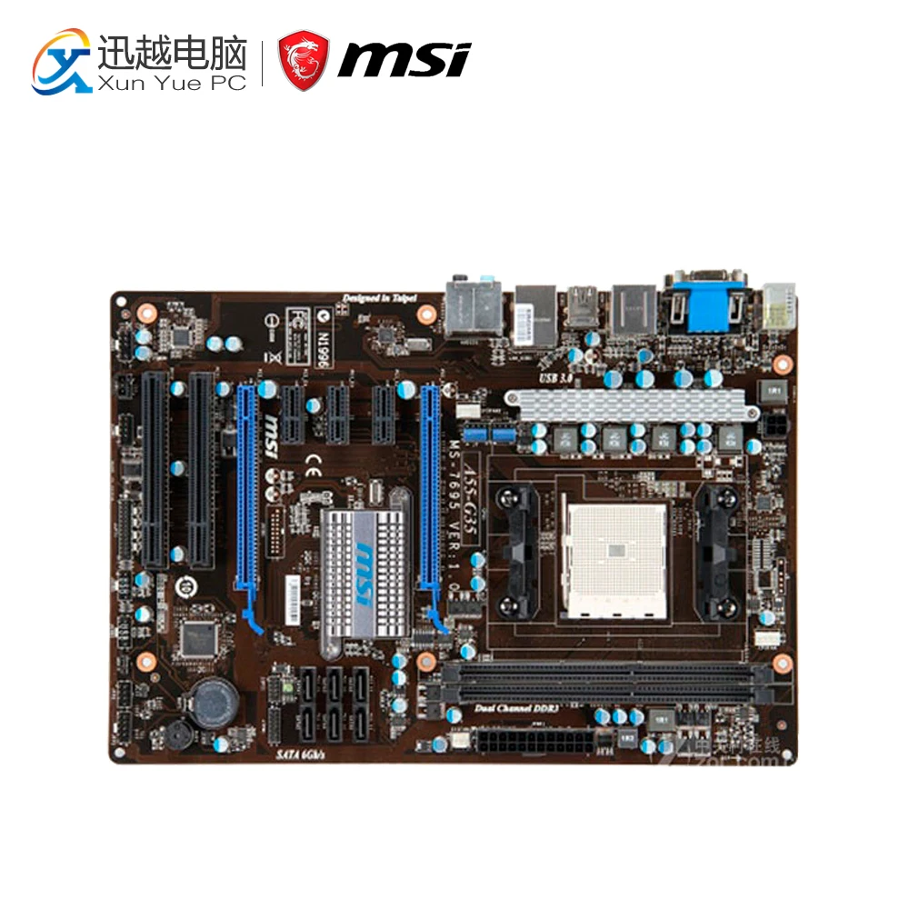 

MSI A55-G35 Desktop Motherboard A55 Socket FM1 DDR3 SATA2 USB2.0 ATX