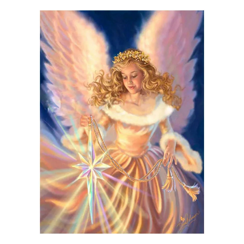 Angel Diamond Mosaic Religion Picture of Rhinestone Diamond Embroidery