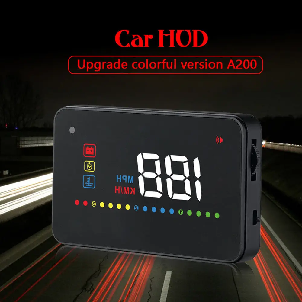 Hud автомобильный A200 универсальный дисплей Спидометр obd2 температура воды проекция на лобовое стекло для автомобиля hud дропшиппинг