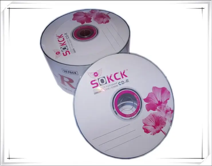 Disco Disco de cd de Gravação em Branco Vazio de Alta Qualidade para Flash de 700mb 12x52x 50 Peças 12cm