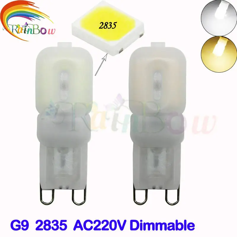 1 шт./лот G9 2835SMD лампы 5 Вт 220В с регулируемой яркостью Светодиодная Лампа Высокое