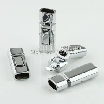 

30PCS RECTANGLE CONNECTOR FINDINGS LOCK CLASPS FOR LEATHER BRACELET