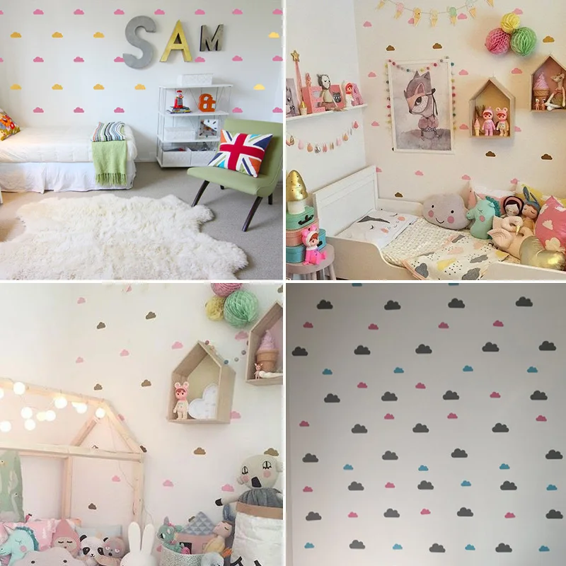 Cloud Baby Girl Room Wall Sticker for Kids Room - Baby Boy Room Decor - Kids Bedroom Nursery Decor - Girl Wall Stickers - Home Decor image 5
