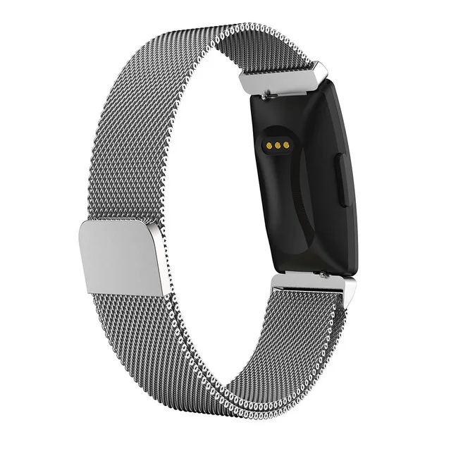 Ремешок для часов для Fitbit Inspire HR Activity Tracker Milanese магнитный ремешок из нержавеющей стали сменный ремешок для часов - Цвет: Серебристый