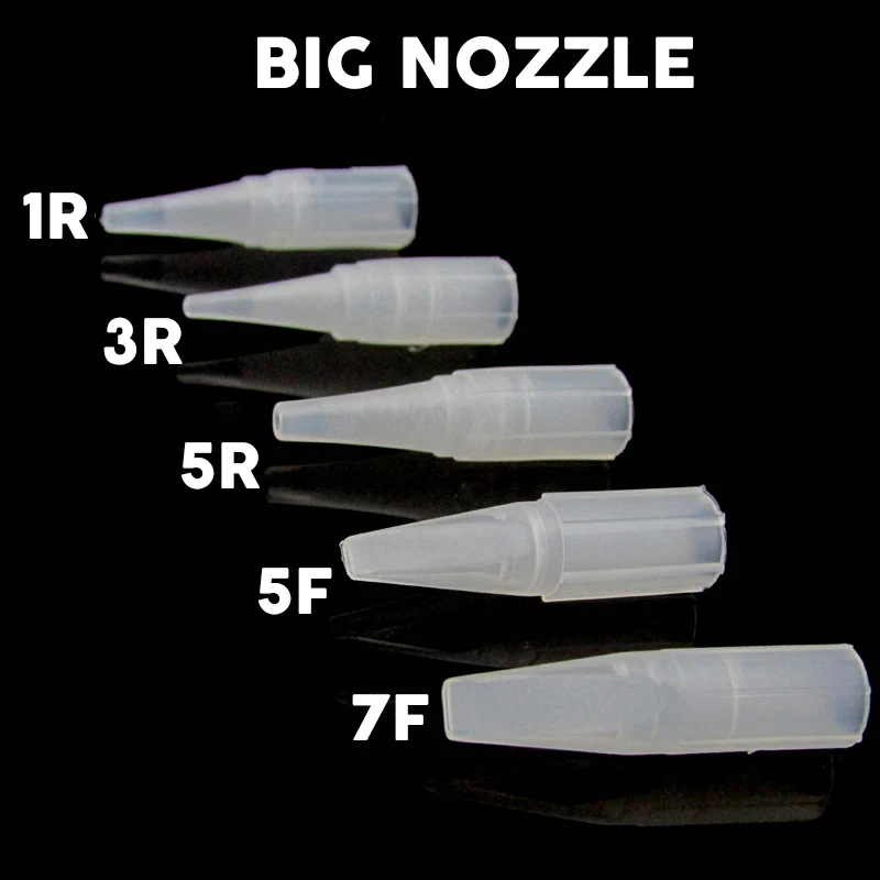 100 шт большие Одноразовые Иглы для татуировки 1RL 3R 5R 5F 7F стерильные для перманентного макияжа наконечники Иглы для татуировки