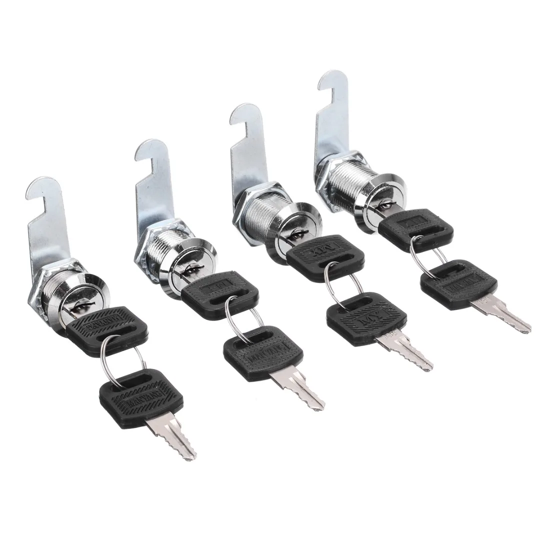 16/20/25/30mm Cabinet Mailbox Lock Furniture Door Drawer Cupboard Wardrobe Cam Locks with Universal 2 Keys Hardware Accessory