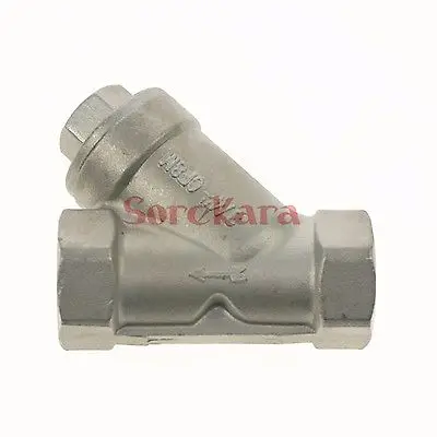 DN32 1-1/" BSP Женская нить 304 нержавеющая сталь Inline Y фильтр 229 PSI