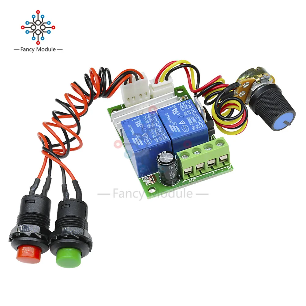 

DC 12V 24V 3A 21kHz PWM DC Motor Speed Regulator Controller Adjustable Speed Control Reversible Relay Module 6V-28V 1203BS
