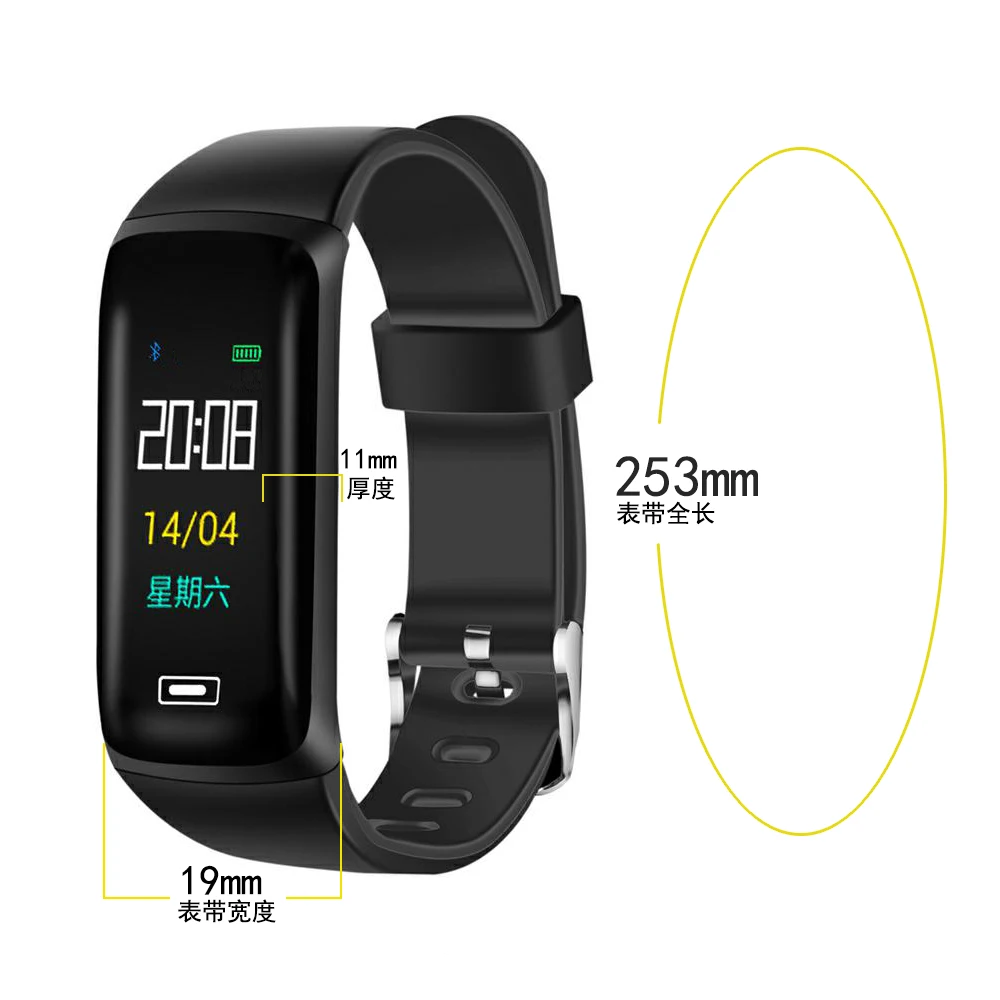 Студенческие часы для бега фитнеса Спорта Bluetooth устройство слежения за кровяным давлением калории шагомер расстояние часы браслет