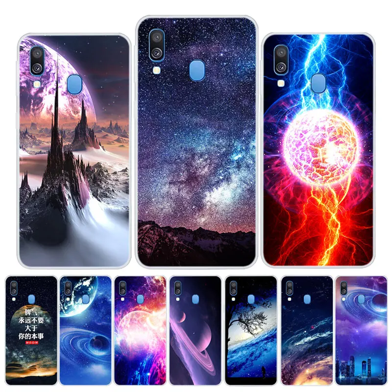 

For Samsung A40 Case Cover Silicone Soft TPU Star Planet Pattern Phone Case For Samsung Galaxy A40 2019 A405F A 40 Coque Fundas