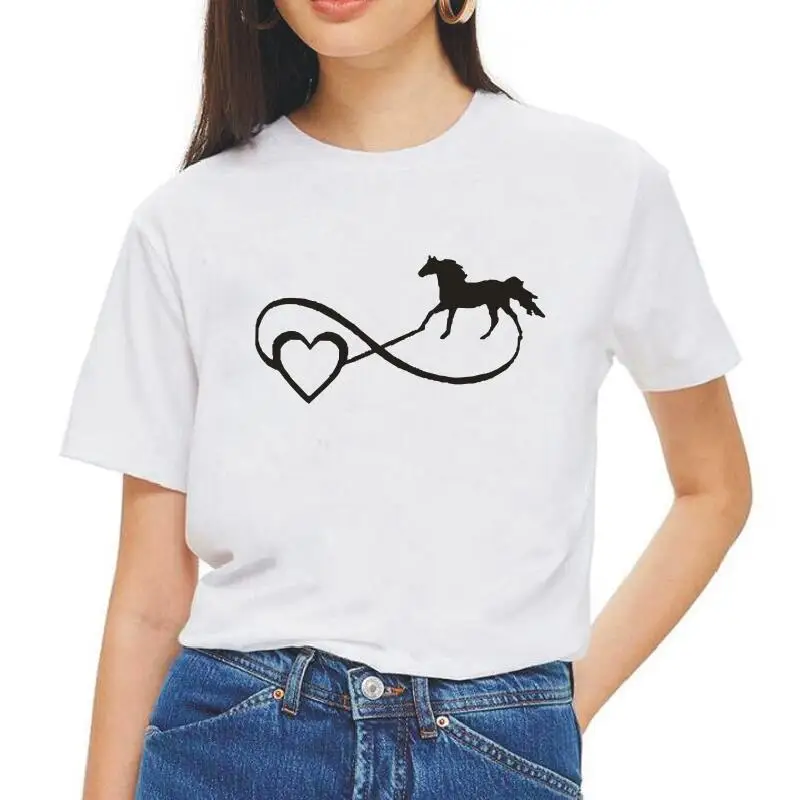 

Women Tshirt Funny Graphic Horse Printed T Shirt Women Tops Summer Short Sleeve Tee Shirt Femme Harajuku Casual Women Shirts