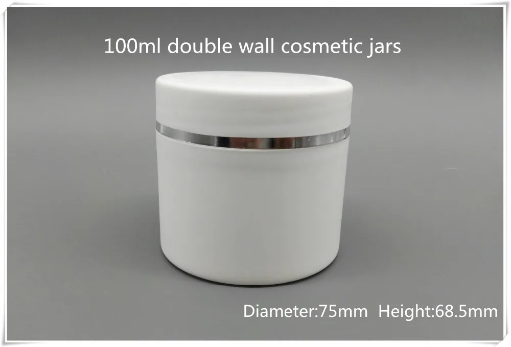 100ml double wall cosmetic jars