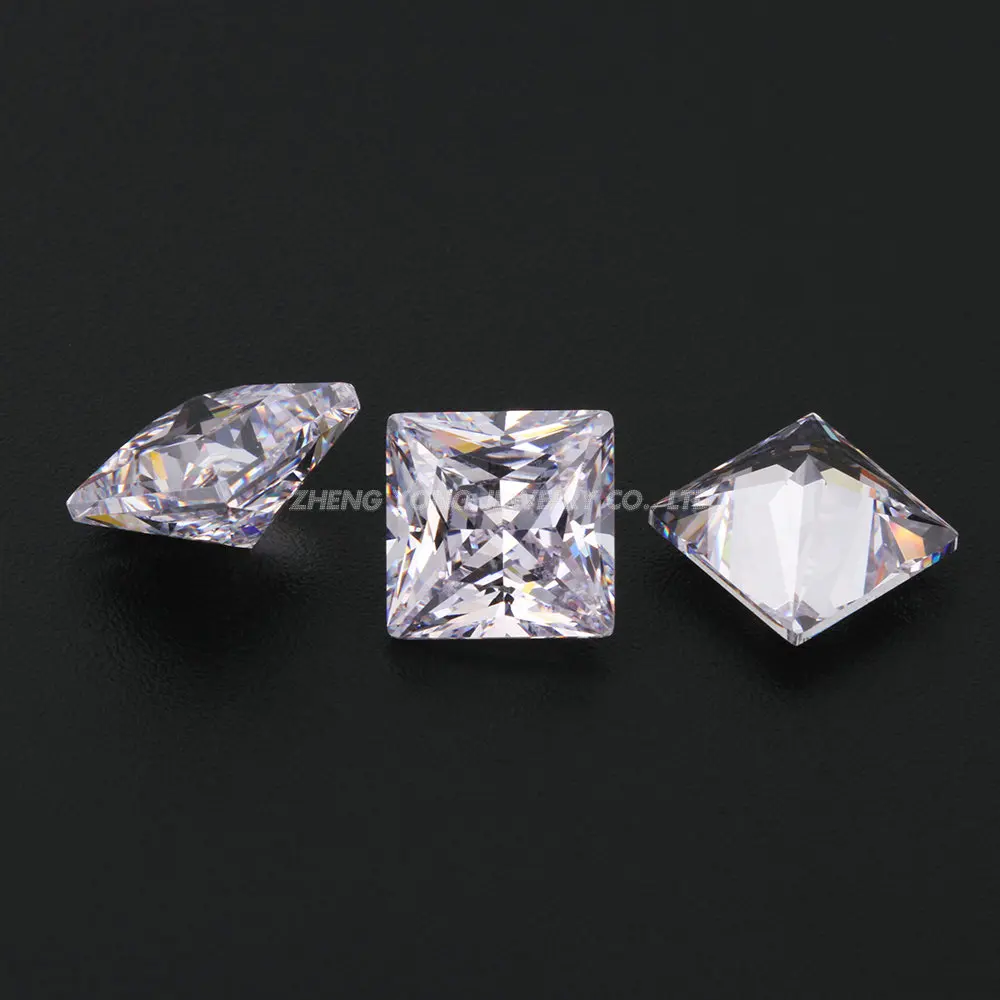 

Size 1.5x1.5~12x12mm Square Shape Princess Cut 5A White CZ Stone Synthetic Gems Cubic Zirconia For Jewelry