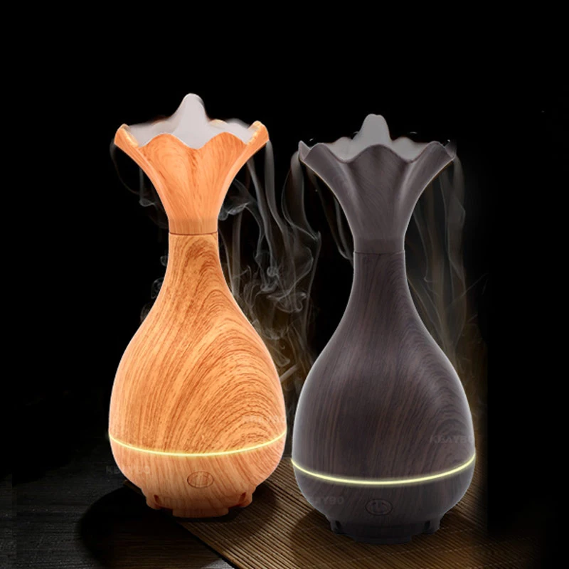 

95ml Ultrasonic Aromatherapy Diffuser Wood Grain Ultrasonic Cool Mist Humidifier for Office Home Bedroom Living Room