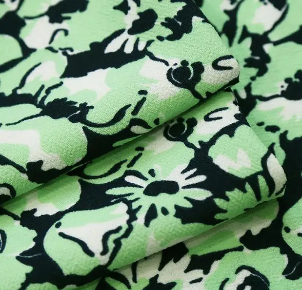 Модное трикотажное платье с изумрудно зеленым принтом юбки плащ ткань|coat fabric|fabric