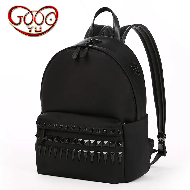 

Korean fashion canvas vertical square student bag PU leather leisure large capacity backpack men and women can be backpack