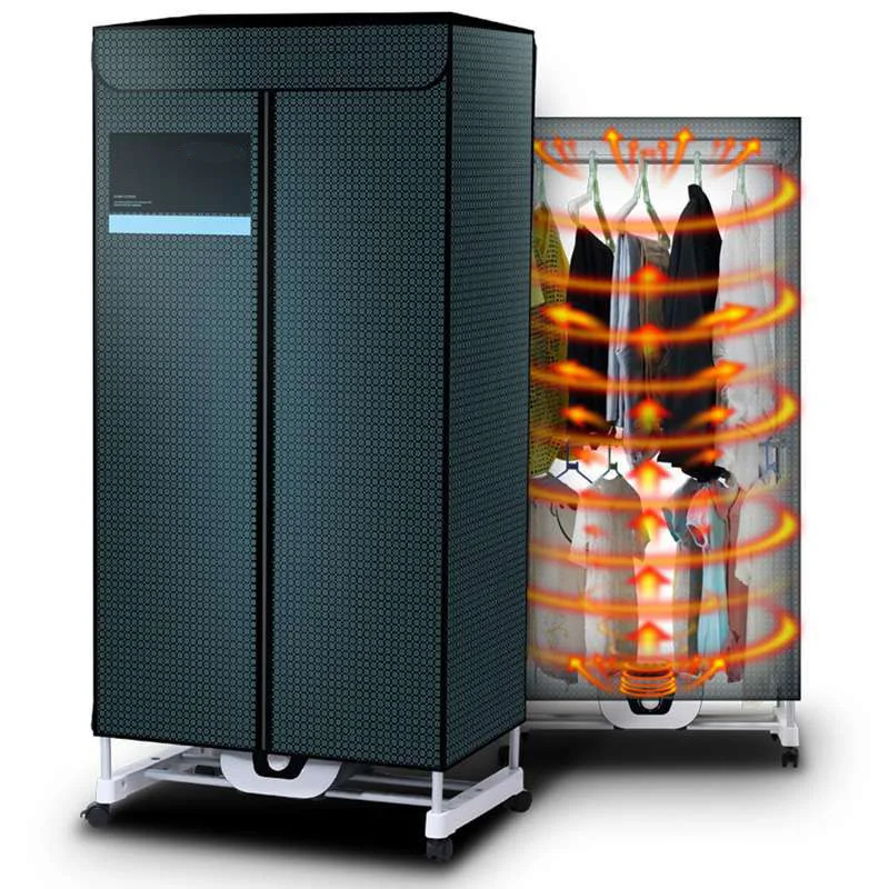 

Mute speed drying double-layer design timing set 360 degree dimensional thermal fast drying cabinets clothes dryer