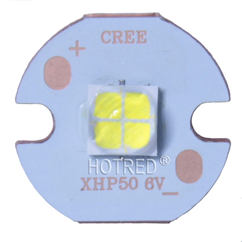 Светодиодный диодный излучатель CREE XHP50 6500 К холодный белый 5000 6 в 12 В 16 мм 20 медная