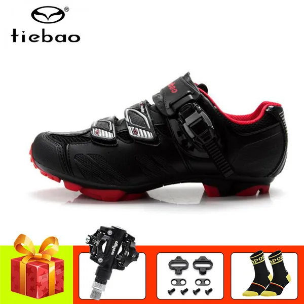 Pedals for 1407 B Tiebao велосипедная обувь sapatilha ciclismo mtb SPD педали Мужская обувь для горного велосипеда гоночные самозакрывающиеся велосипедные кроссовки - Цвет: Pedals for 1407 B