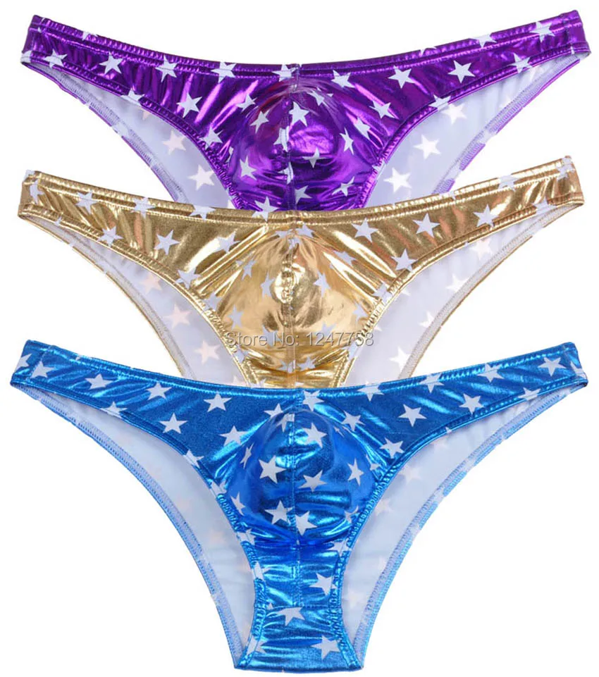 mens shiny swimwear