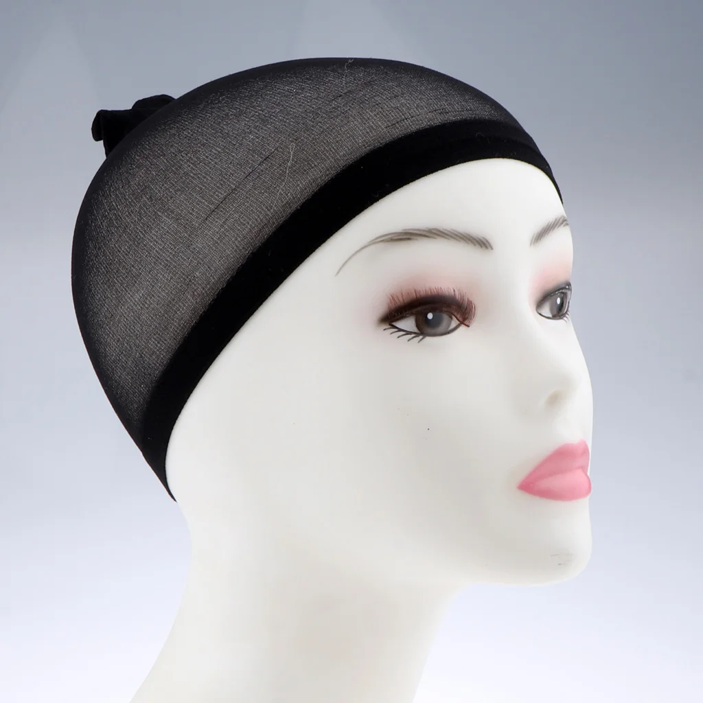 100Pcs Wholesale Breathable Black Spandex Dome Cap Mesh Hair Net for Making Wigs Snood Stretchy Wig Cap 2 100Pcs Wholesale Breathable Black Spandex Dome Cap Mesh Hair Net for Making Wigs Snood Stretchy Wig Cap 2
