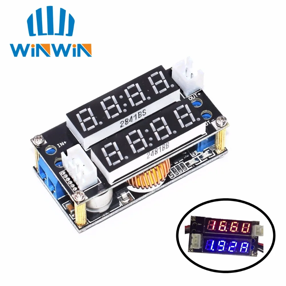 

B01 1pcs XL4015 5A Adjustable Power CC/CV Step-down Charge Module LED Driver Voltmeter Ammeter Constant current constant voltage