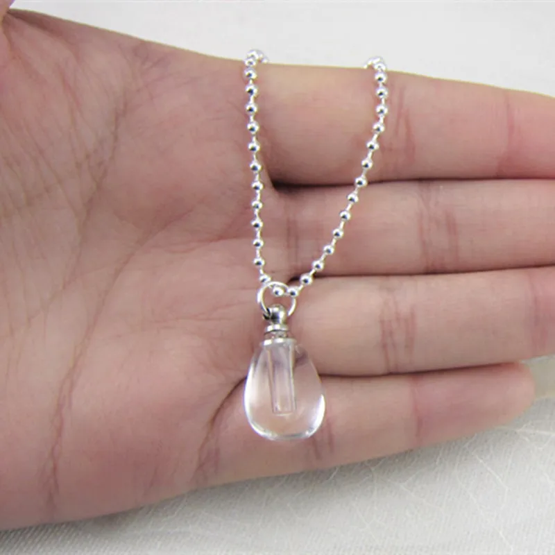 

3 Models Mini Glass Bottle Pendant Necklace Perfume, essential oil Keep Small Bottle Necklaces For Women Collares 19044