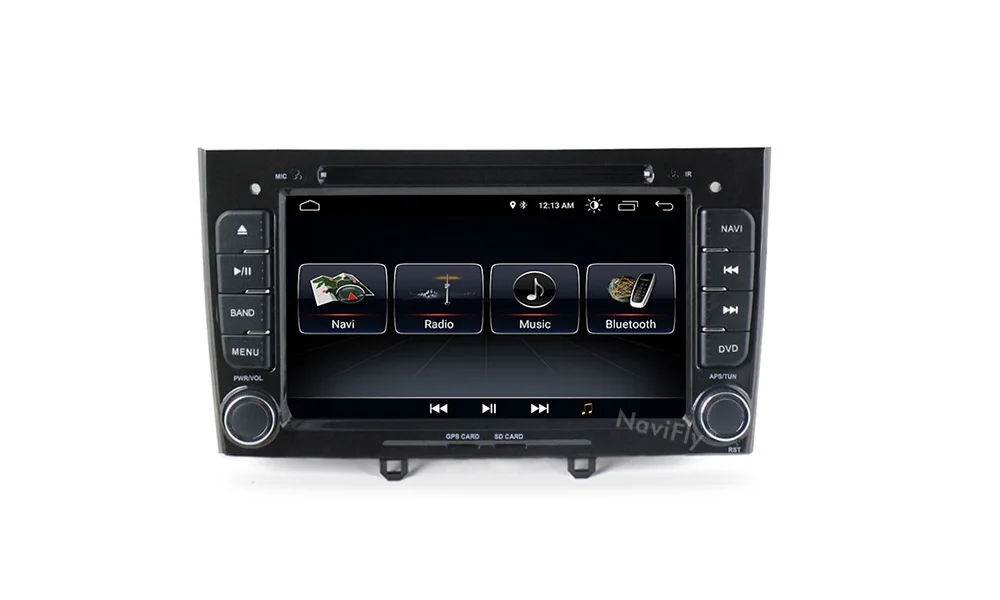 NaviFly 2 din Автомобильный dvd-плеер Android 8,1 Авторадио мультимедийный плеер для PEUGEOT 308 2007-2013408 2011- с gps навигацией