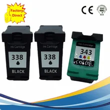 Ink Cartridge For HP 338 343 HP338 HP343 Photosmart 8150 8450 8750 PSC 1507 1510 1600 1610 1610v 1610xi 2350 2355 Inkjet Printer Ink Cartridge For HP 338 343 HP338 HP343 Photosmart 8150 8450 8750 PSC 1507 1510 1600 1610 1610v 1610xi 2350 2355 Inkjet Printer