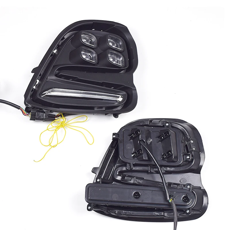 

DRL For Cavalier 2016-2017 DRL Daytime Running Light fog Lamp with yellow turn signals and blue night running light