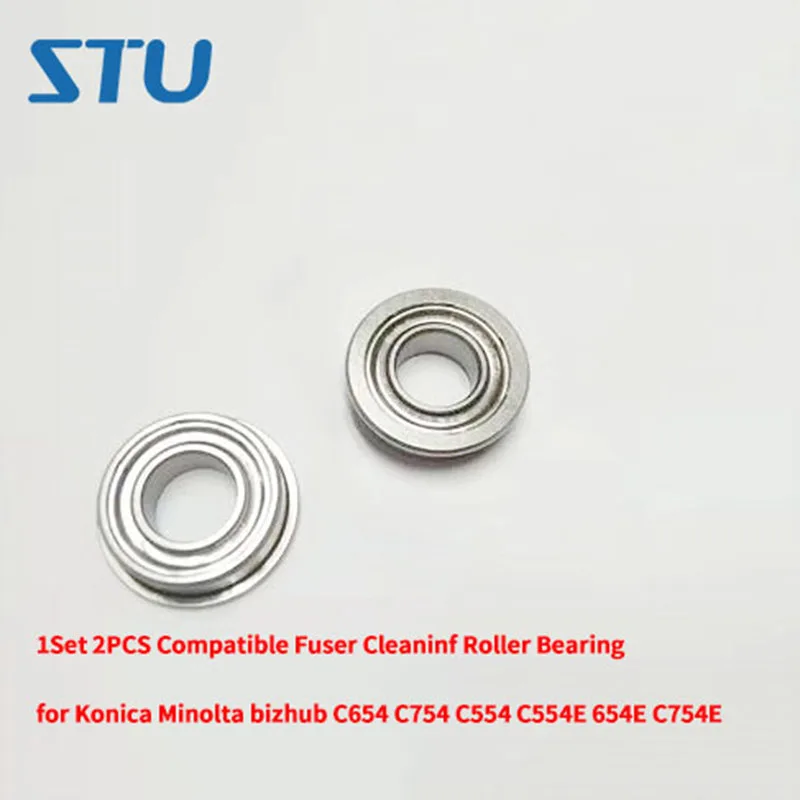 1Set 2PCS Compatible Fuser Cleaning Roller Bearing for Konica Minolta bizhub C654 C754 C554 C554E 654E C754E