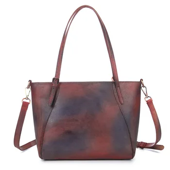 

2019 Hot retro style top layer cowhide women handbag genuine leather charming shoulder bag quality assurance