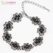 Yunkingdom новые модные ювелирные изделия, древнее серебро, 2 цвета, полимерные браслеты для женщин, винтажные богемные ювелирные изделия