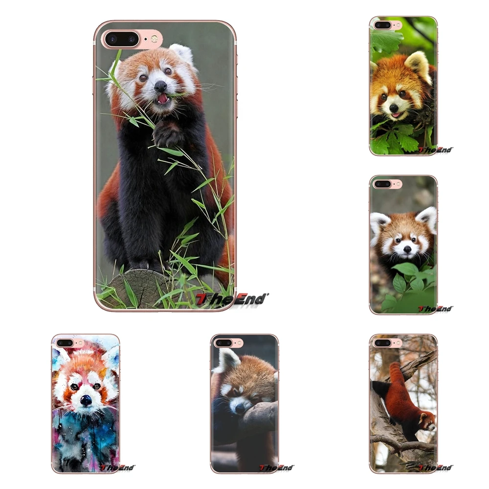 Прозрачные мягкие чехлы для Sony Xperia Z Z1 Z2 Z3 Z5 compact M2 M4 M5 C4 E3 T3 XA Huawei Mate 7 8 Y3II Red pandas Art |
