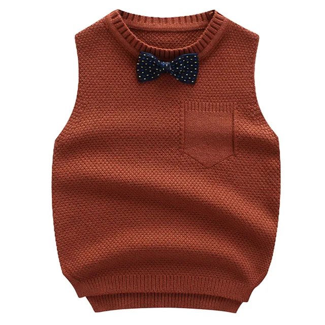 2018 Autumn Toddler Boy Vest Cardigan Knitted Sweater Clothing Children