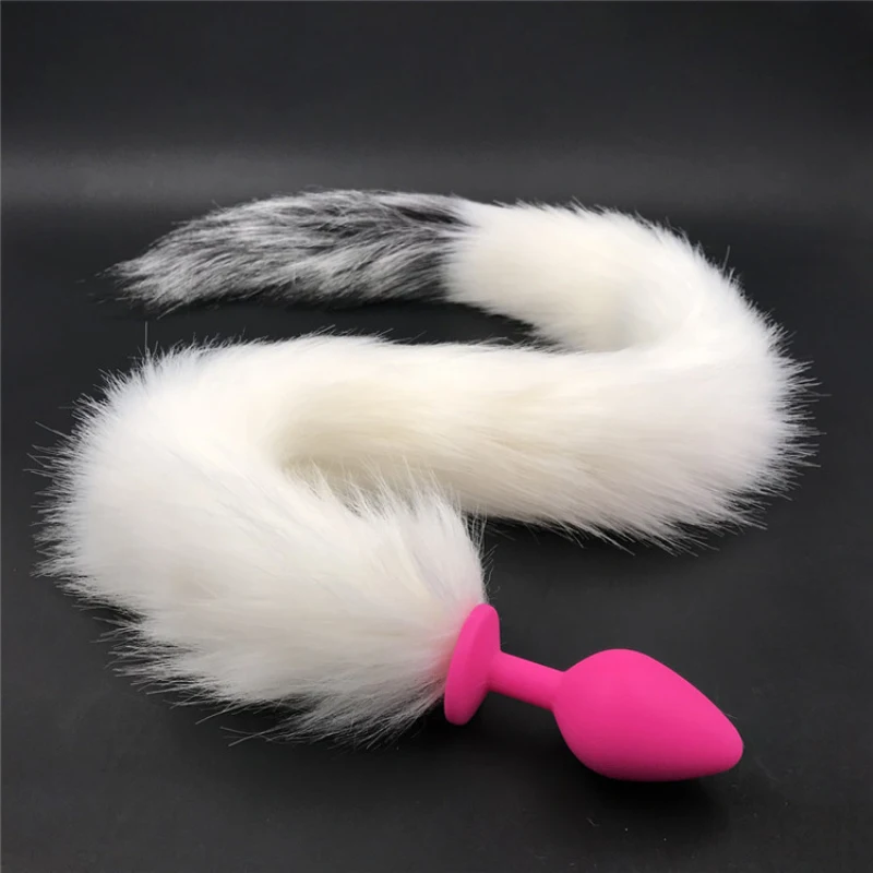 Anus Bead Tails Anal Plug Faux Animal Plush Tail Butt Plugs Silicone Stopper Toy Sex Product for Couples H8-5- | Красота и здоровье