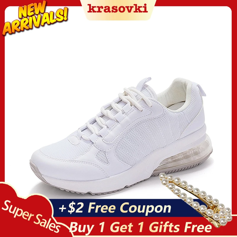 

Krasovki Spring Autumn Casual Sneaker Platform Walking Women High Sole Flats Shoes Loafers Small White Shoes