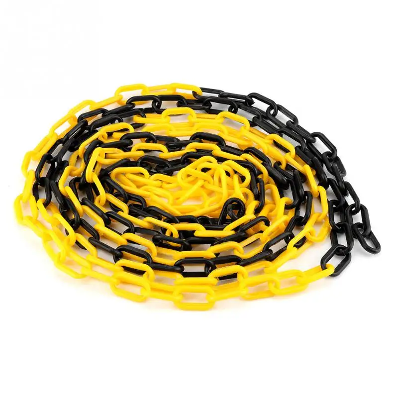 

5m Length Plastic Warning Chain Road Warning Block Barrier for Traffic Crowd Parking Control Replacement Tools Accessory Part