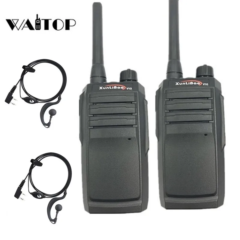 

2PC100% Geniue Xunlibao V10 Walkie Talkie 16CH Two Way Radio UHF 400-470MHZ Portable Ham FMR Radio 8W Flashlight Programmable