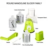 LMETJMA Manual Rotary Vegetable Slicer Cutter Kitchen Vegetable Cheese Grater Chopper with 3 Sharp Stainless Steel Drums KC0082 ► Photo 3/6