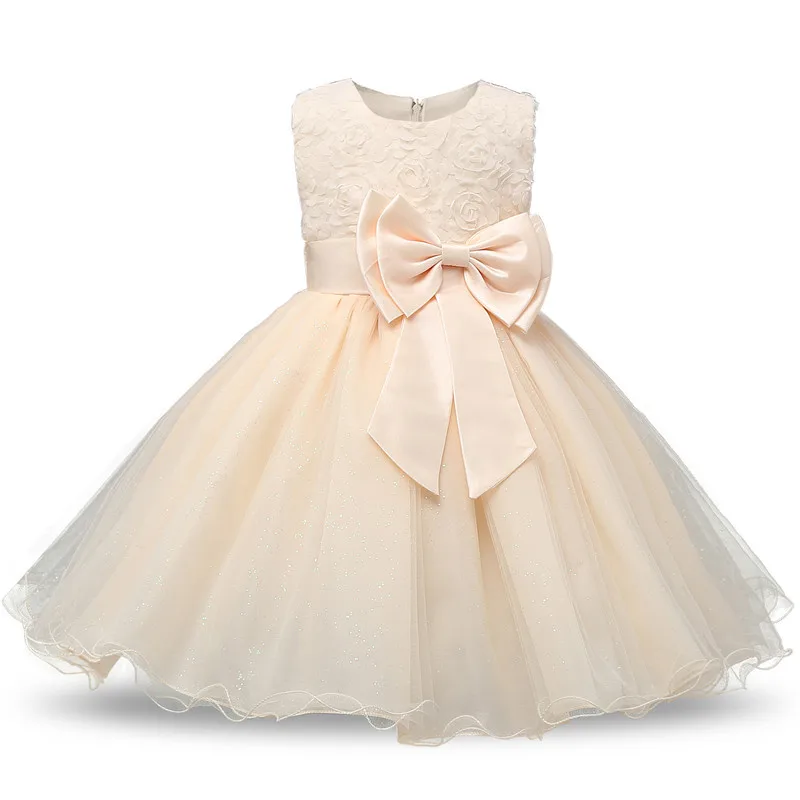 Осеннее платье для новорожденных девочек белые платья для девочек на свадьбу, праздничный костюм для детей, крестильное платье для младенцев, платье для первого дня рождения - Цвет: As Photo