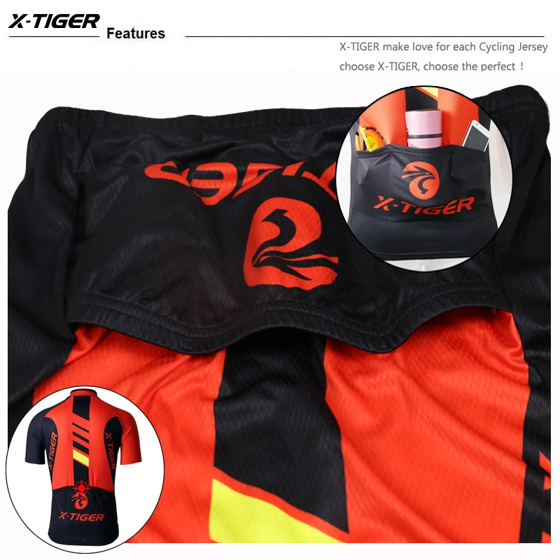 X-TIGER, брендовая мужская одежда для велоспорта, короткий рукав, одежда для велоспорта, быстросохнущая одежда для езды на велосипеде, спортивная одежда для велоспорта, одежда для велоспорта