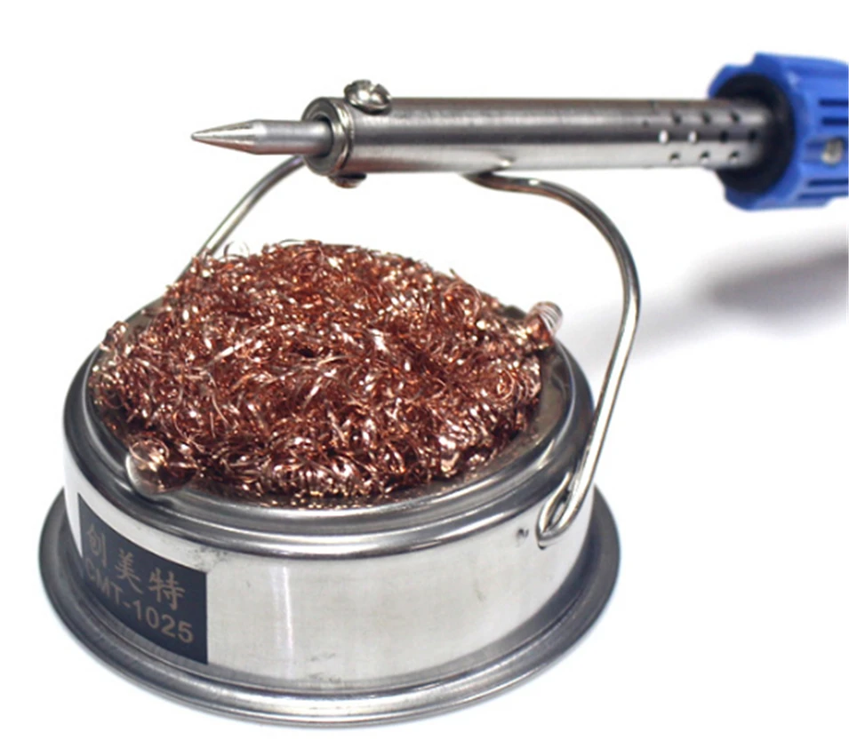 1pcs Wire With Stand Set Welding Soldering Solder Iron Tip Cleaner