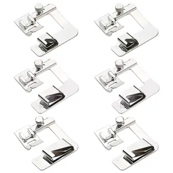 

AFBC 6Pcs Wide Rolled Hem Presser Foot Adjustable Wide Foot Kit Sewing Machine Foot Foot Set For Brother Singer Janome Kenmore