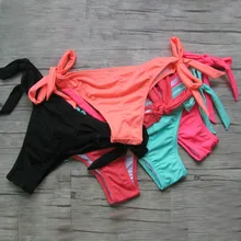 Queen Victoria, женское сексуальное бикини, низ, низкая талия, Тонга, сексуальные, одноцветные, для плавания, RuffleThong, T брюки, высокое качество, 5 цветов