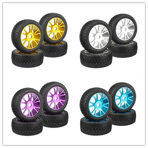 4 шт. RC 1/8 внедорожный автомобиль багги резиновые грузовые шины 112 мм металлический алюминиевый сплав обод колеса резиновые шины шестигранный адаптер 17 мм для 8sc 94081